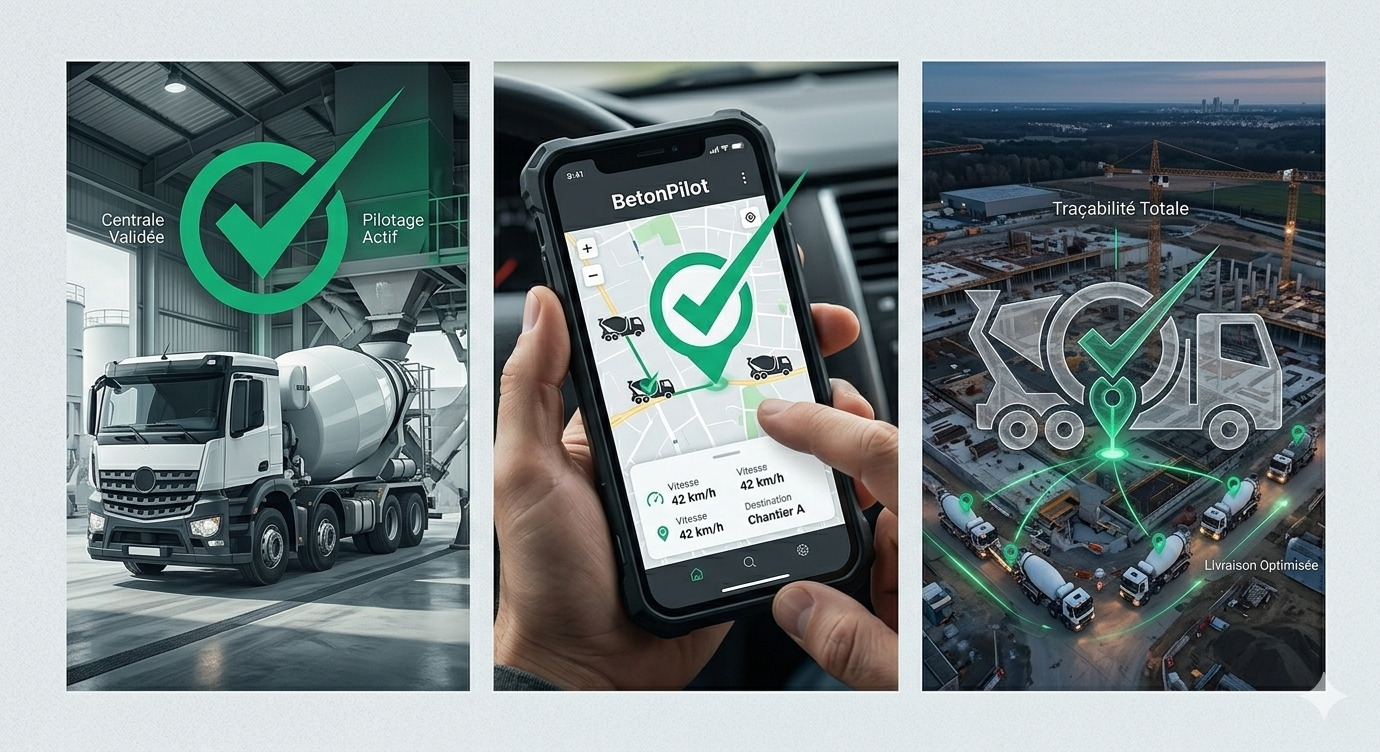BetonPilot : centrale validée, application mobile, traçabilité totale